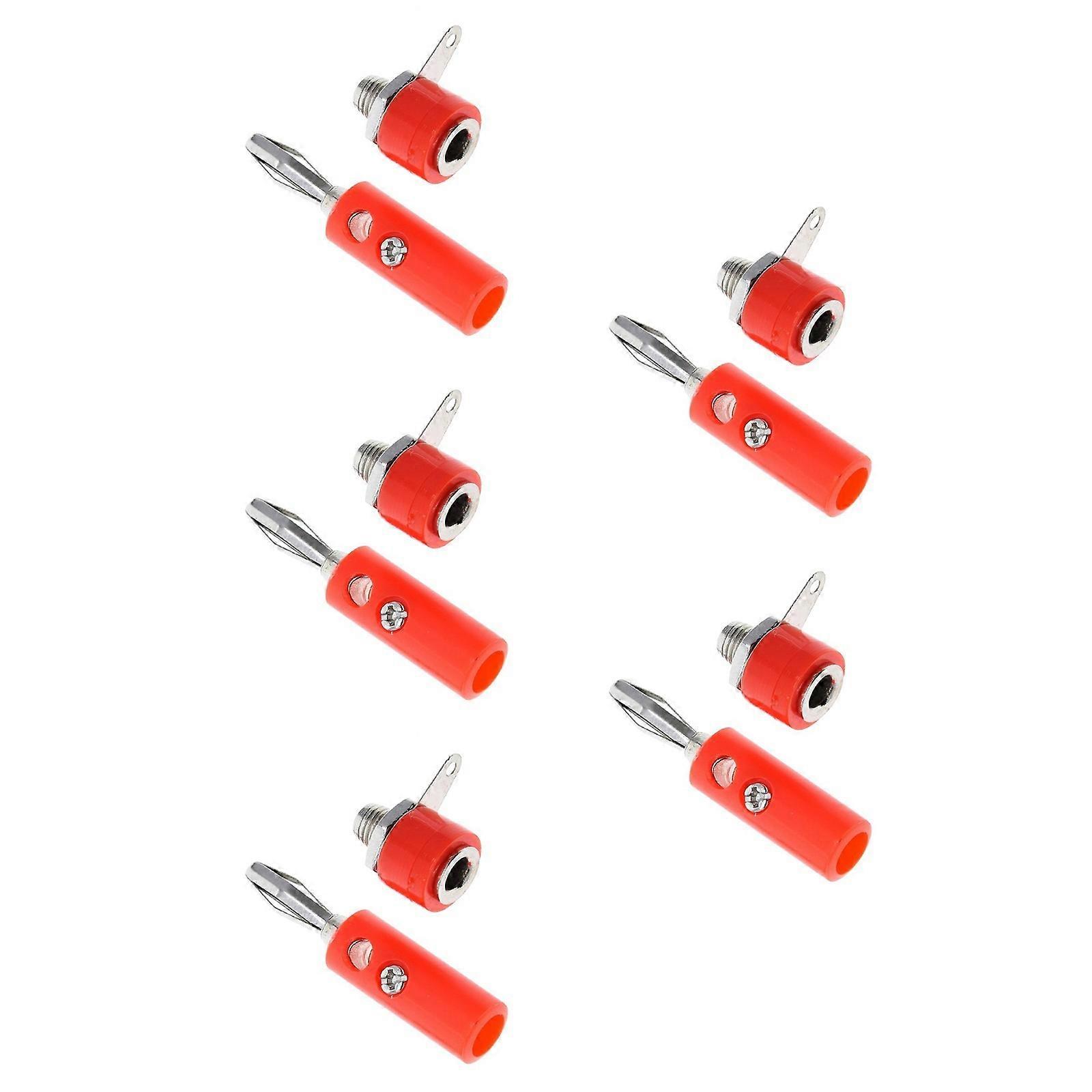 4mm Banana Plug Socket Terminal Wire Connectors Socket Female Binding Banana Plug Terminal Connector Binding Post  red