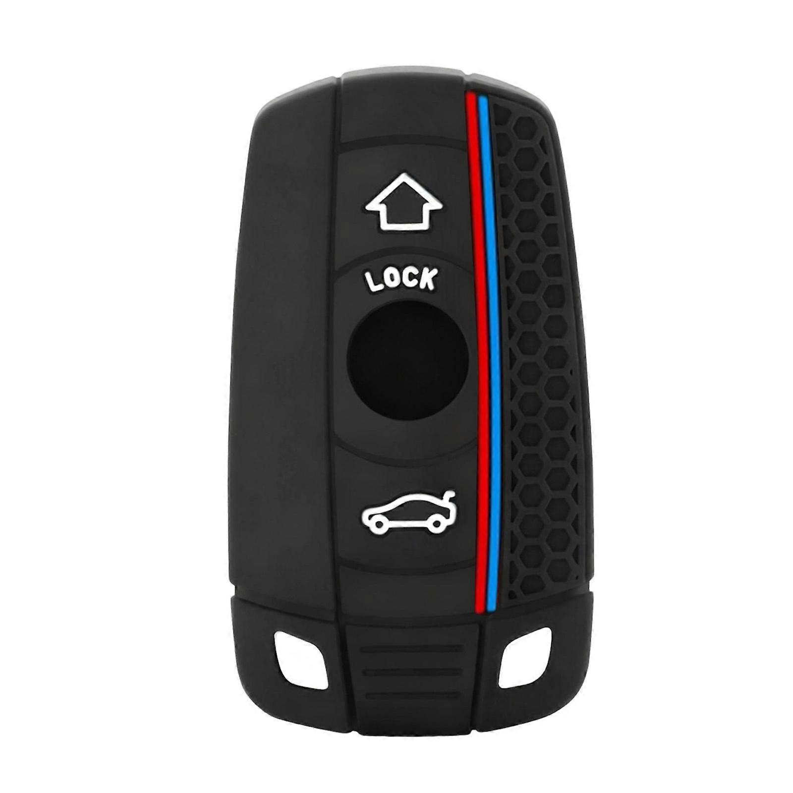 360 Degree Protective Key Case Heat Resistant Flexible Silicone Cover Suitable for For Select Models Car Multicolor