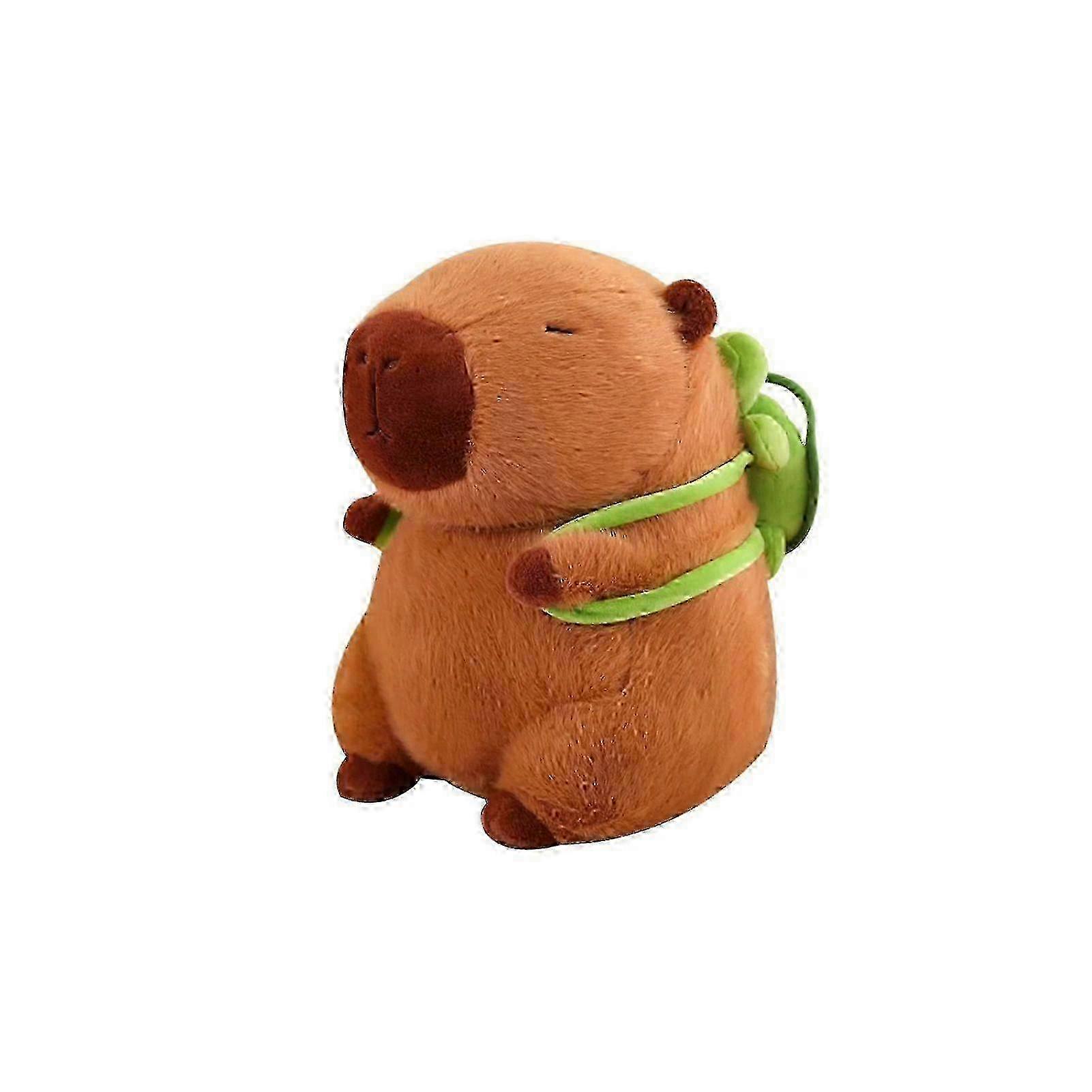 Capybara Simulation capybara stuffed toy Simulation With Turtle Animal backpack with Turtle Fluffty toys Anime capibara Soft Capybara plush doll