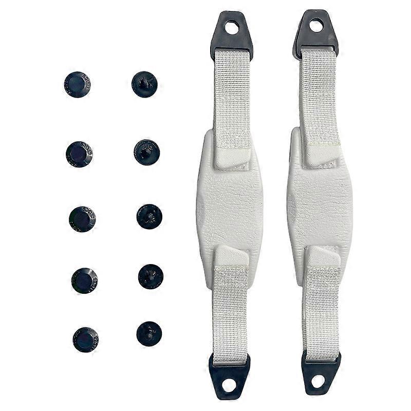 Detachable Hook And Loop Heel Strap For Adjustable Back Support Band With Durable Canvas Design  White