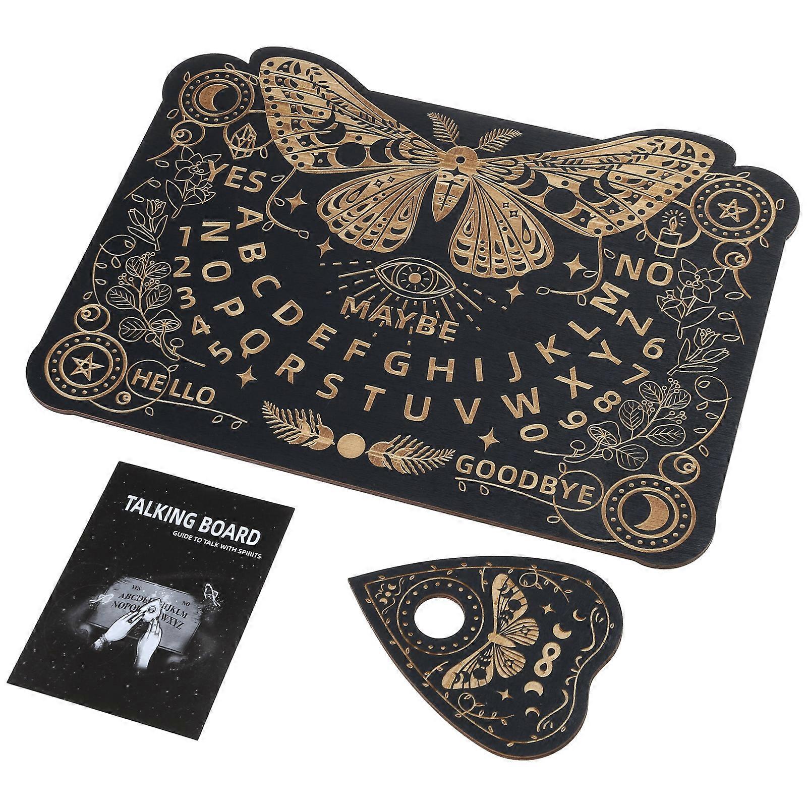 Wood Carved Wood Pendulum Board Dowsing Divination Board Witchcraft Wiccan Altar Board Metaphysical Message Board Multicolor