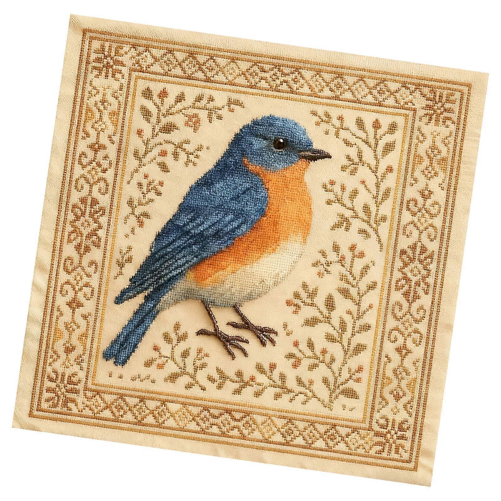 Ready To Stitching Bird Designs Set Print Fabric Detailed Instruction Booklets Home Craft Activity Multicolor