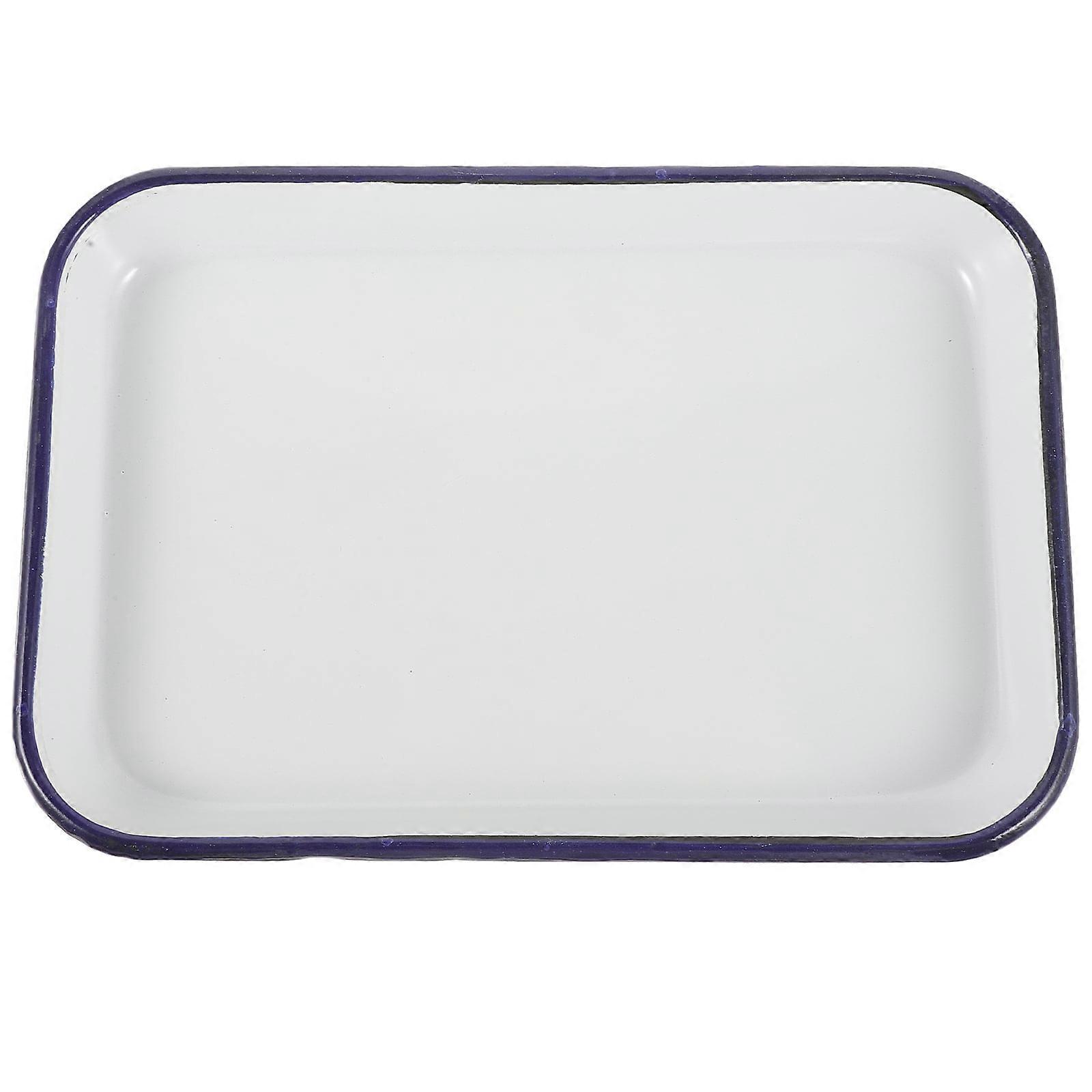 Household Enamel Baking Dish Rectangular Roasting Tin Multi-functional Baking Pan for Kitchen Use