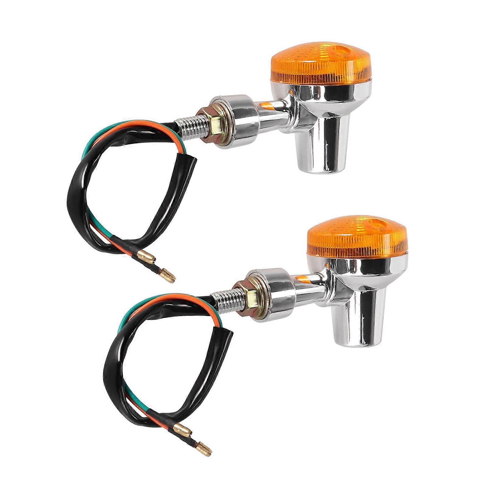Motorcycle Turn Light Retro Round Shape High Intensity LED Lights ABS Housing Enhanced Visibility  SY