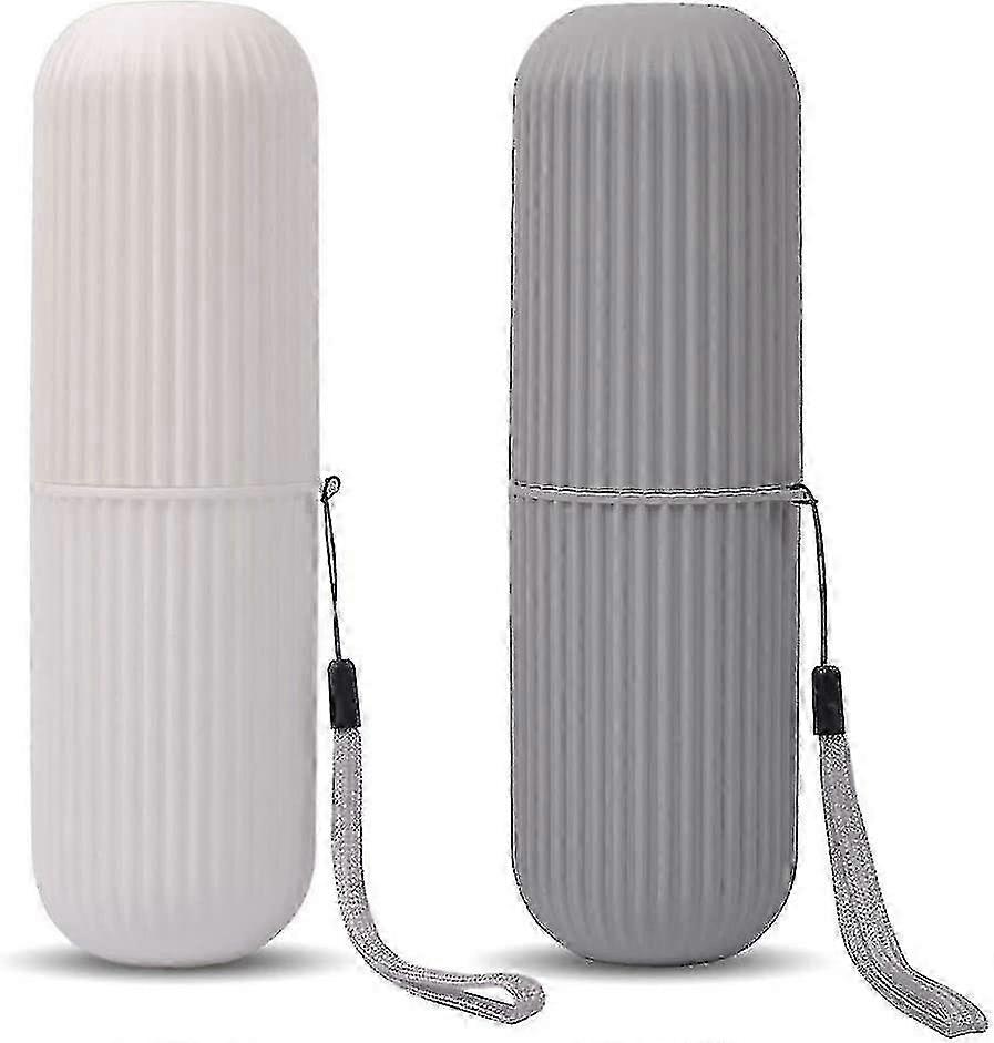 Lightweight Toothbrush Case Set For Kids Gray White