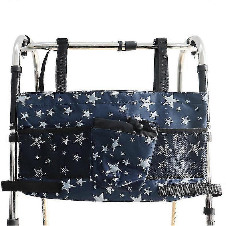 Τσάντα πλαισίου περπατήματος, καλάθι περιπατητών με 5 τσέπες και μεγάλο διαμέρισμα για αναπηρική καρέκλα περιπατητών ρολών, ανθεκτική στο νερό θήκη οργανωτών περιπατητών JU