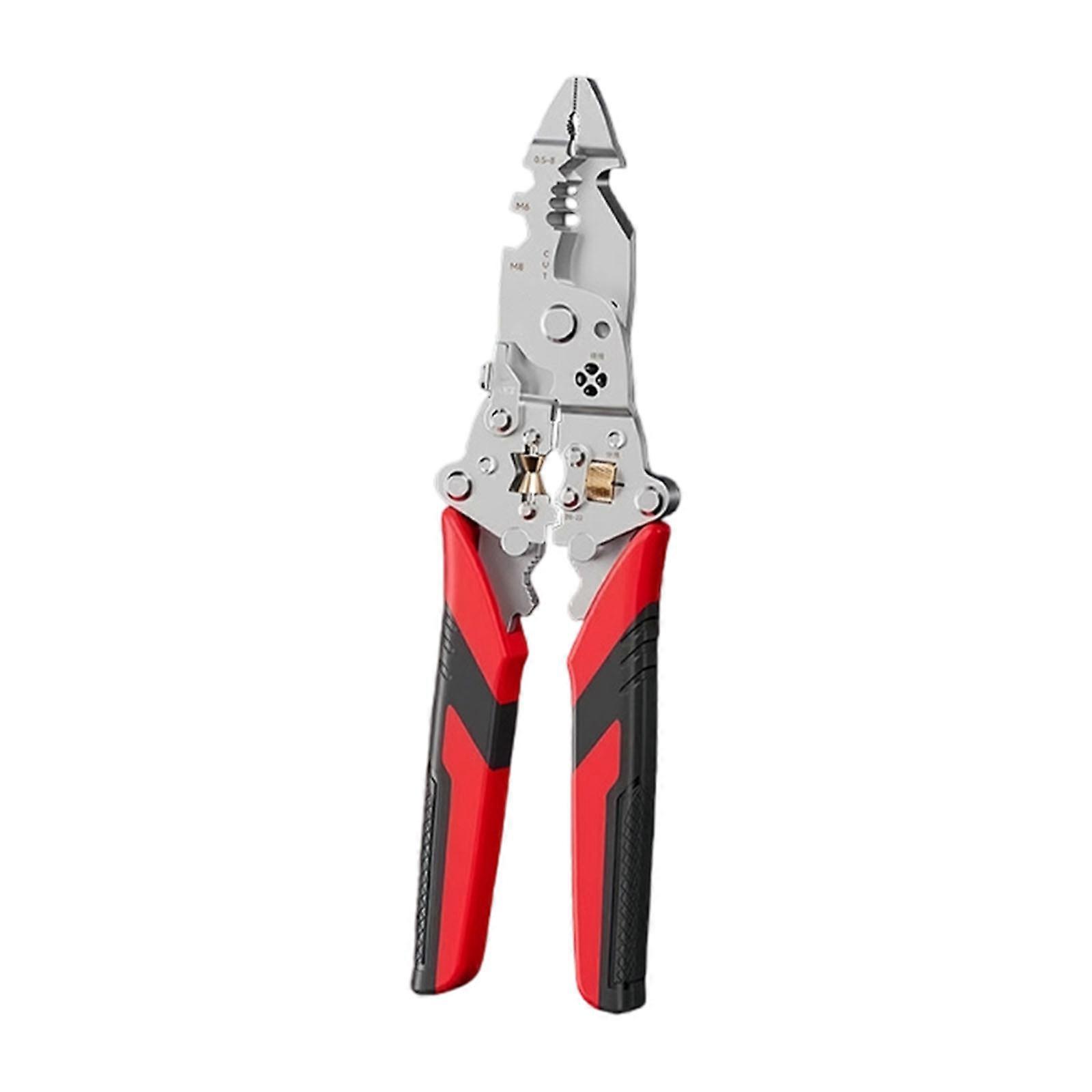 Compact 12 in 1 Wire Crimper Stripper With Ergonomic Grip Wire Crimper For Coppers Aluminum Cables Up To 6mm² Multicolor