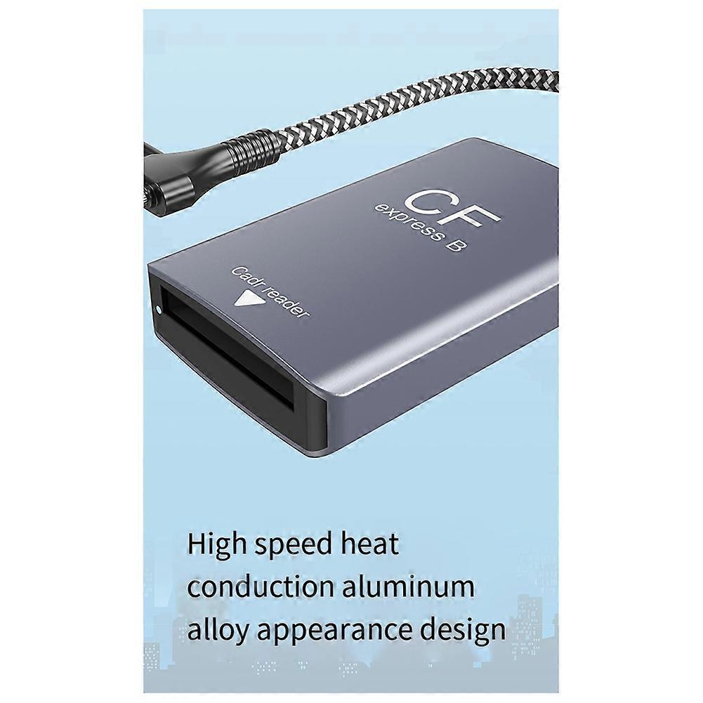 2 in 1 CF Express Type B Card Reader CF Express Card Reader Type B Adapter USB 3.2 10Gbps Portable CF Express Reader