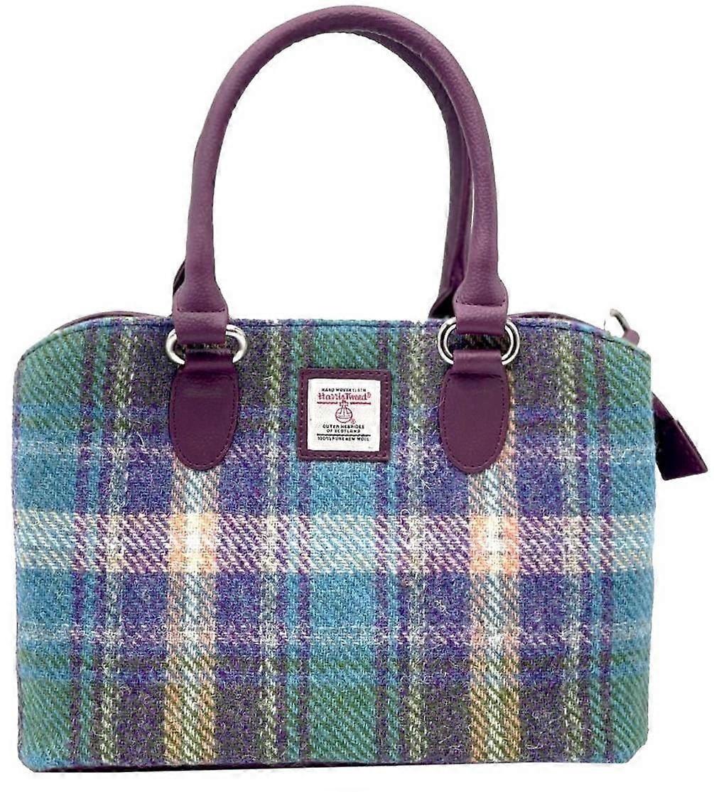 Maccessori Harris Tweed Top Handle Bag - Green/Purple