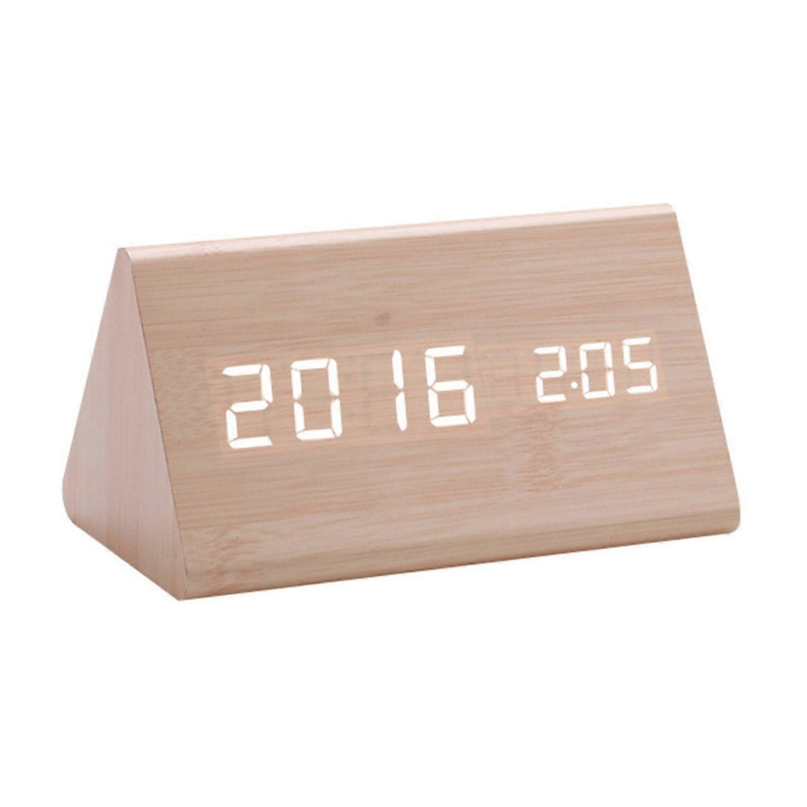 WICVIK Modern Digital Clock LED Display Day Of Week Time Living Room Clock Or Office Wall Clock Desk Or Wall Mount