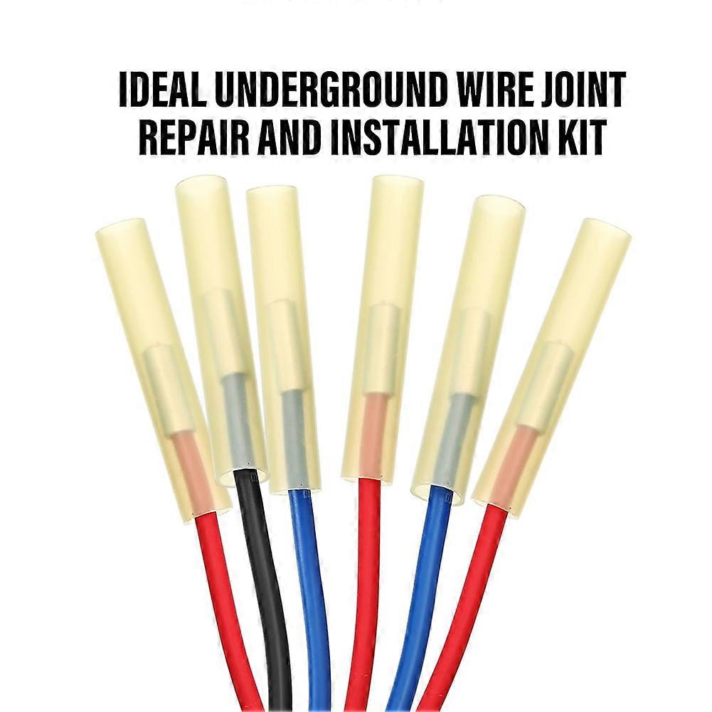 3pcs Underground Splice Kit 3 A3C Submersible Pump Line Splice Kit for 10 12 14AWG with 10 Clear Double Wall Heat Shrink