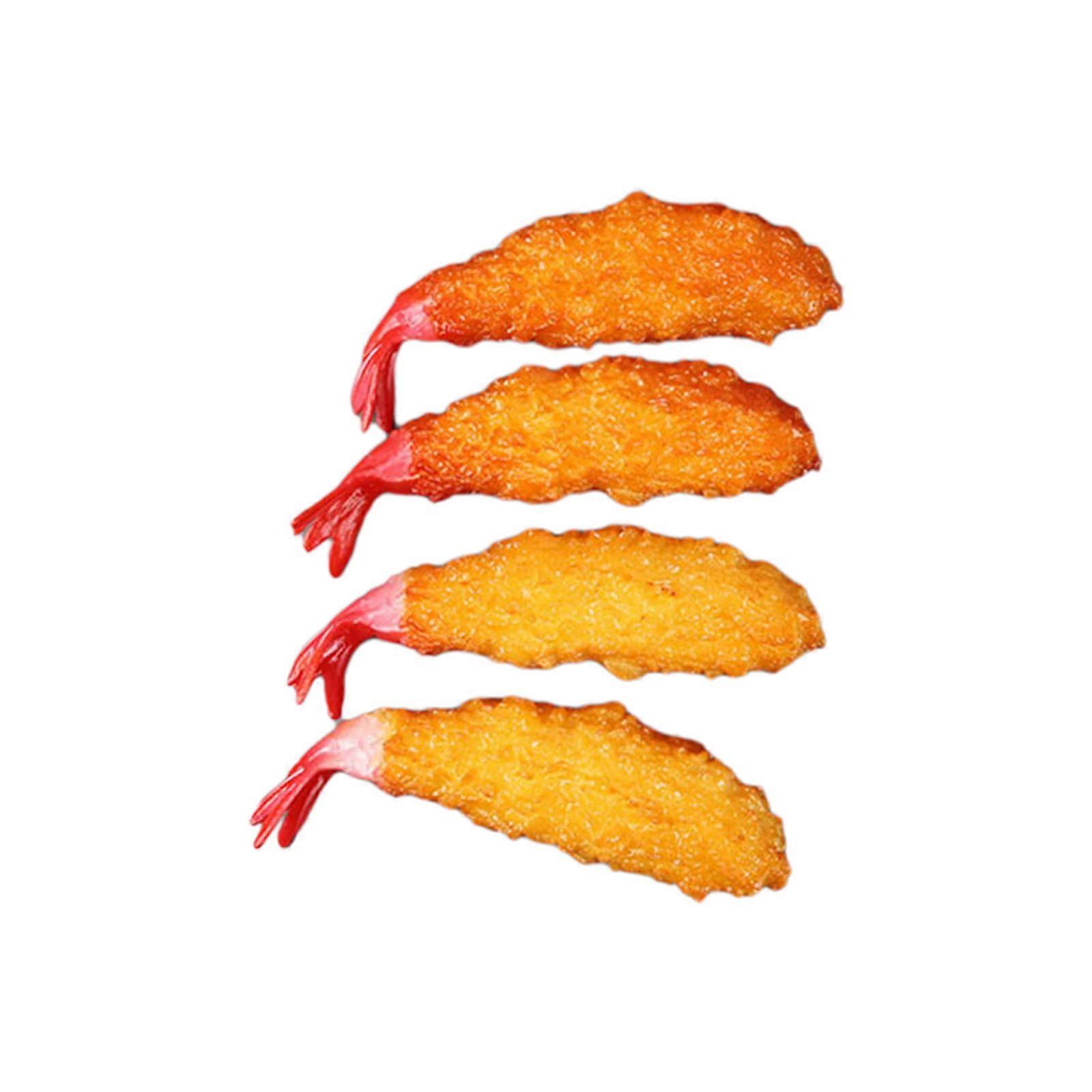 Artificial Fried Tempura Shrimp Simulated Fried Chicken Decorations Simulations Tempuras Toy Multicolor