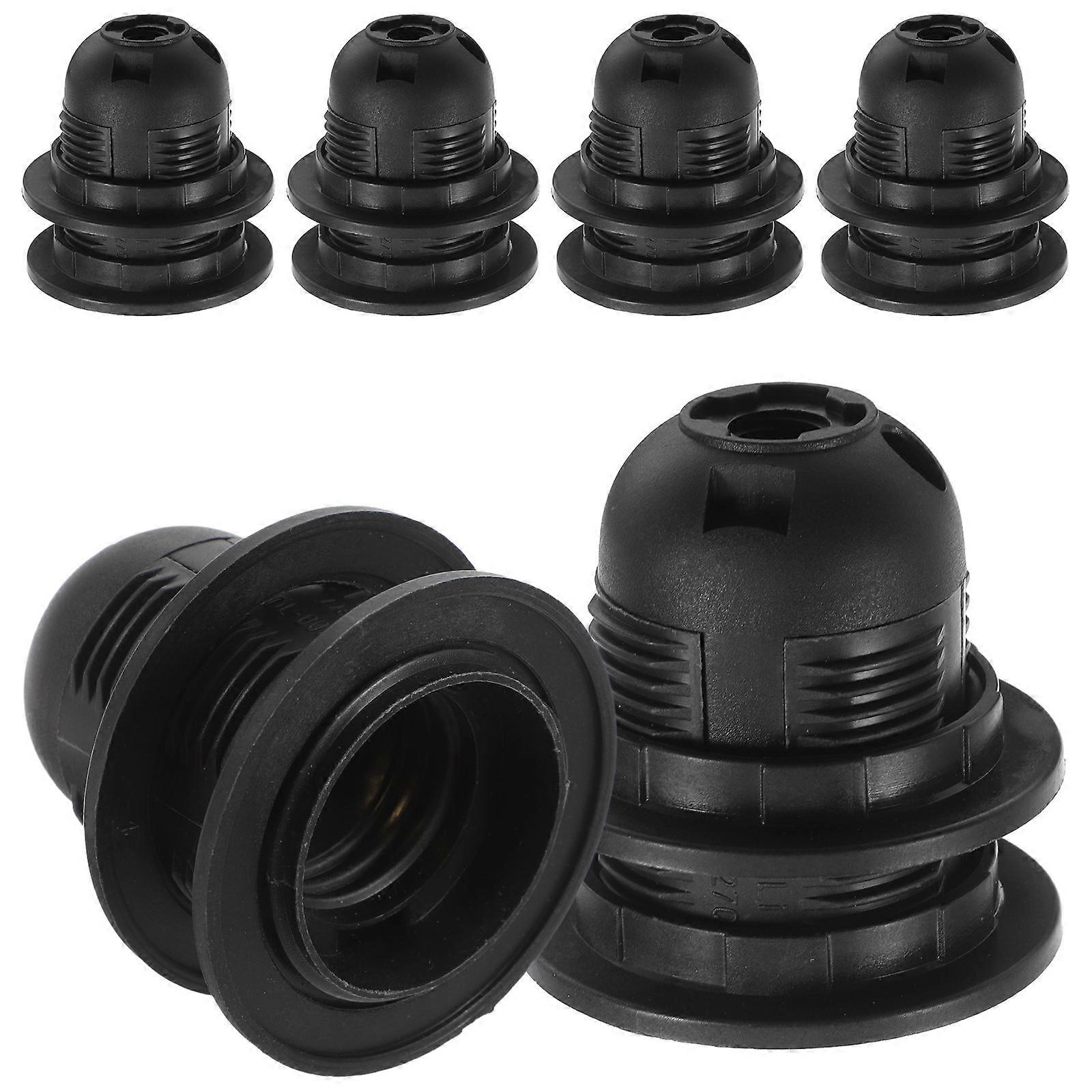 10Pcs E27 Lamp Holder Plastic Screw Base For Table Lamp Chandelier Ceiling Floor Lamp Durable Use Black