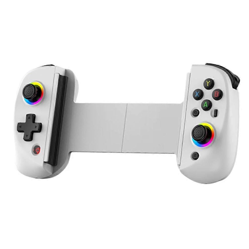 D8 Telescopic Game Controller RGB Light Mobile Game Controller with 6-Axis Vibration for Android IOS PS3 Switch PC,B