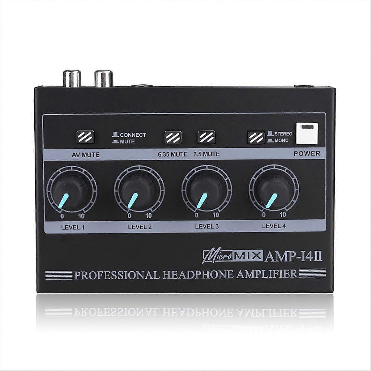 AMPPI4Ⅱ Professional 4 Channel Headphone Amplifier EU Plug