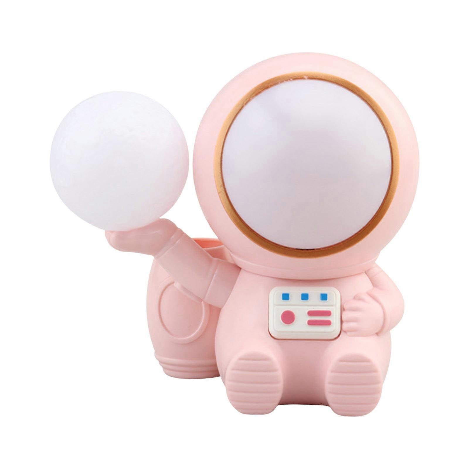LOOPSUN Valentine's Clearance 2024! Astronaut USB Charging Storage Pen Holder, Desk Lamp, Pencil Sharpener, Gradient Night Light