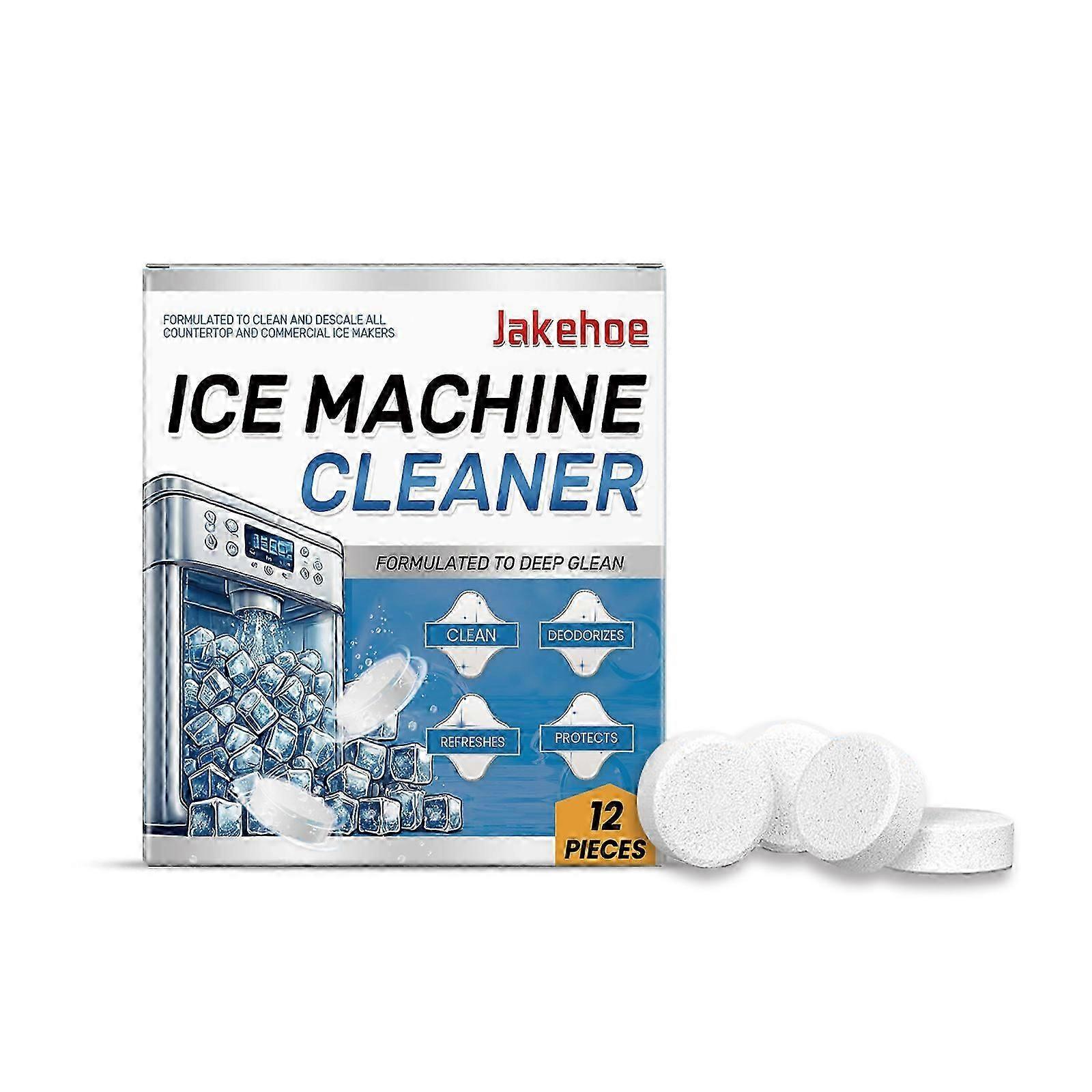 Ice Machine Cleaning Sheets - 12pcs Descaling & Deodorizing Tablets for Efficient Ice Maker Care