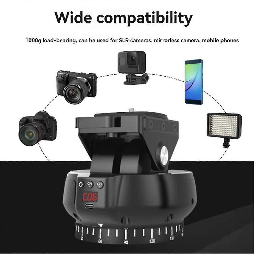 Ap-YT-1200 Auto Motorized Rotating Panoramic Remote Control Pan Tilt Video Tripod Stabilizer for Smartphone