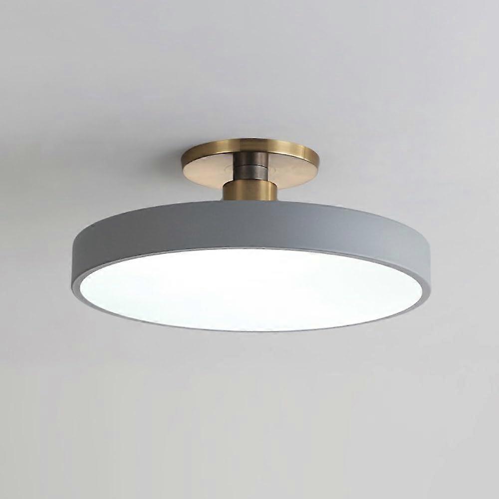 LED Ceiling Light Nordic Macaron Style, Dimmable 3000K6000K with Remote for Bedroom Kitchen Gray 50cm