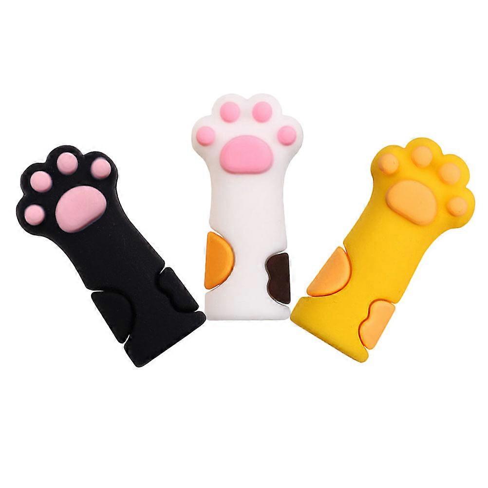 6pcs Cat Paw Modeling Tweezers Covers Protective Scissors Covers Silicone Covers