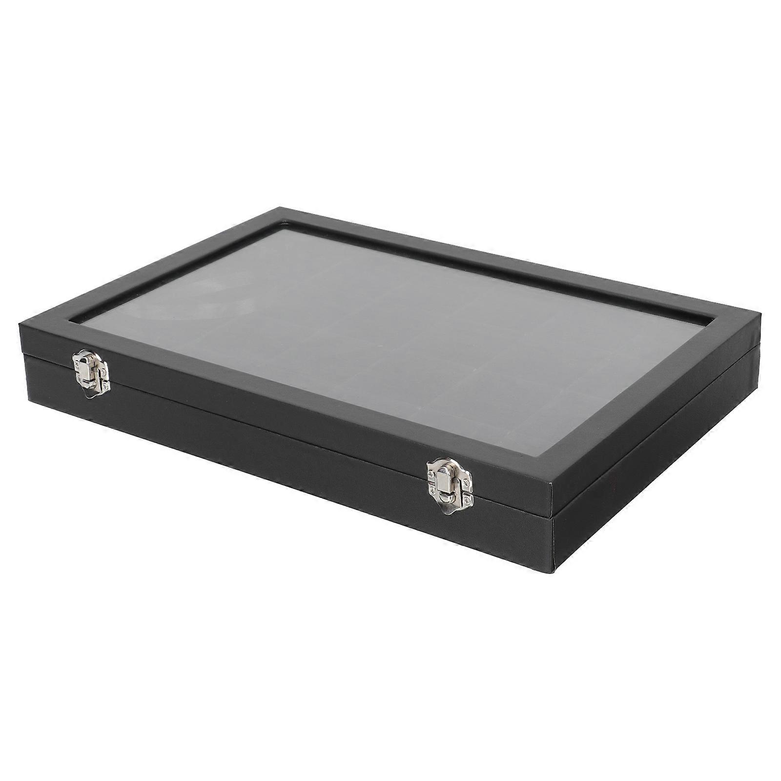 Jewelry Storage Box Multi-Compartment for Storage 1Pcs Black Case