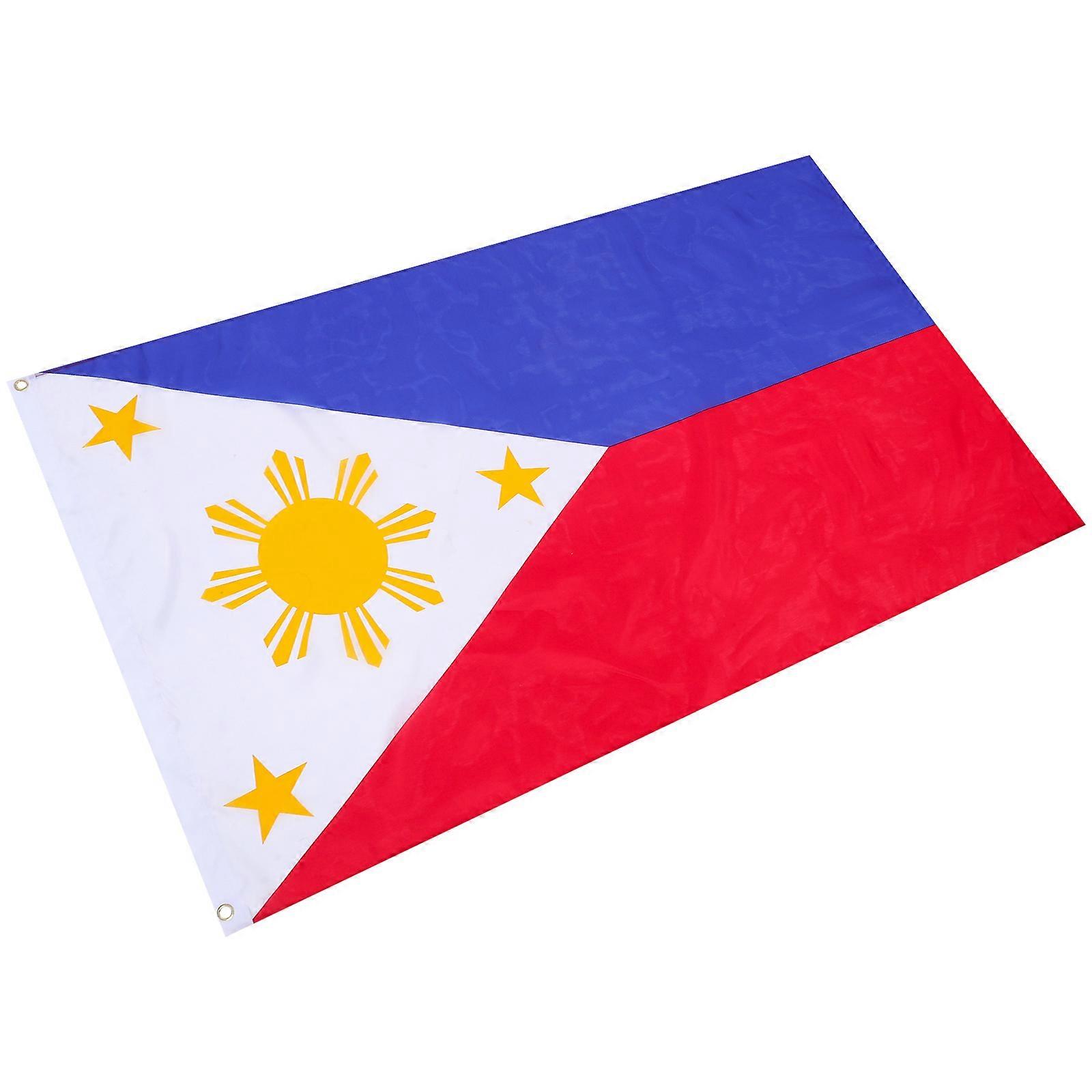 Philippines Flag Daily Hanging Solution Rectangular Assorted Color 3x5 Feet Element Resistance 1Pcs