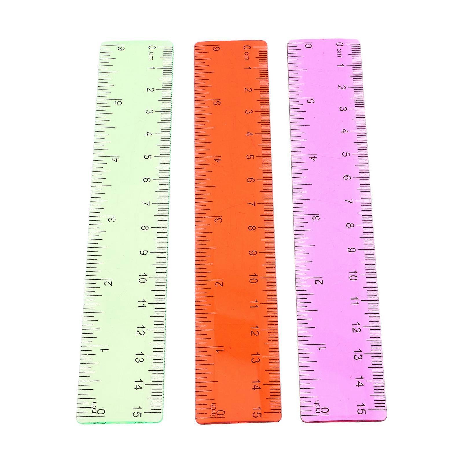 School Supplies Drawing Ruler for Precise Measurement 3Pcs Set
