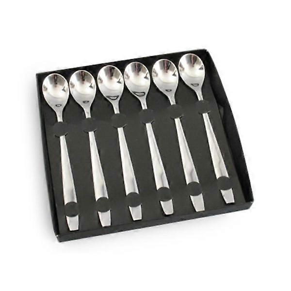Teaspoon/glass spoon Long 6-pack Silver chrome