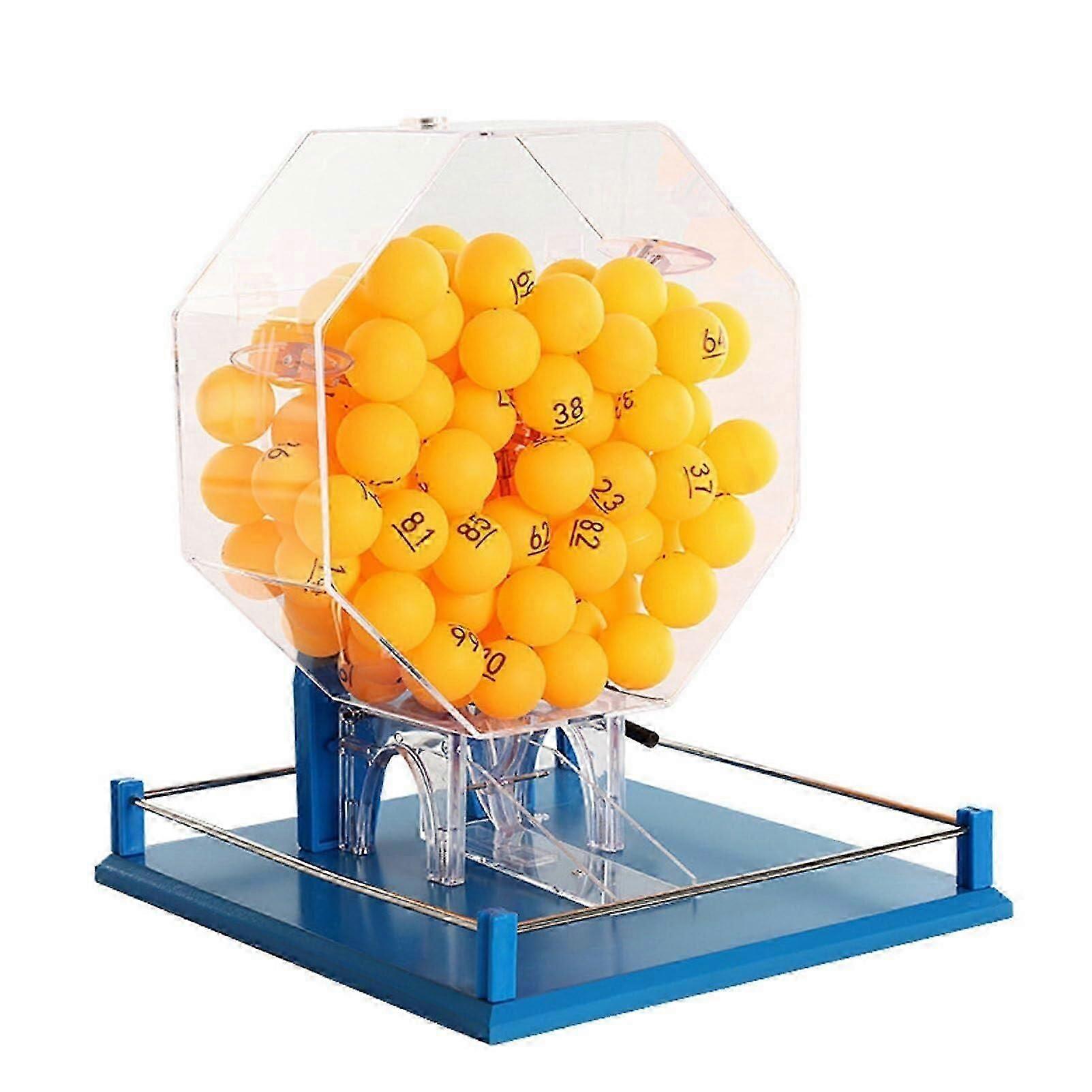 100-Ball Acrylic Lottery Machine, Deluxe Bingo Set, Model B, Manual Draw Balls, Interactive Lottery Tool