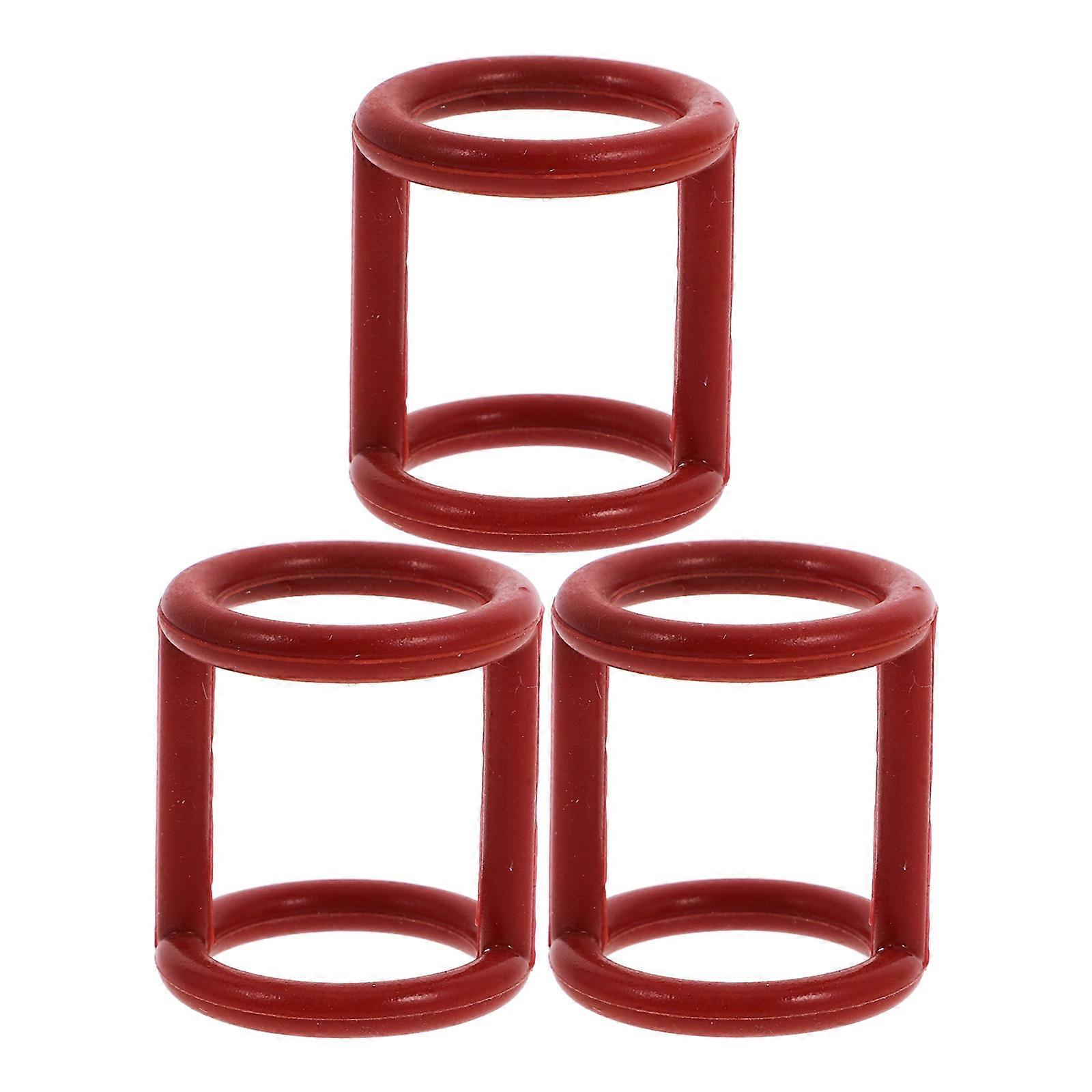 Red Silicone Ice Cream Machine Seal Ring for Dependable Use 3Pcs Set