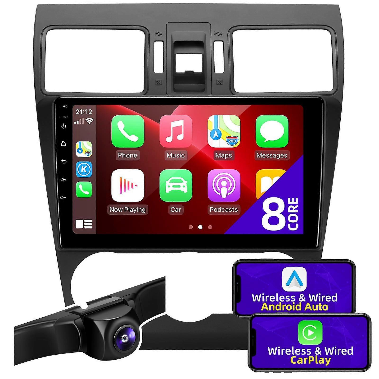 Android Car Stereo for Subaru Forester Impreza WRX 20132015, 9' IPS, Wireless CarPlay, Android Auto, OctaCore, GPS, Bluetooth
