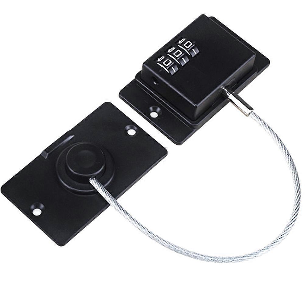 Child Safety Lock Combination Fridge Password Lock for Drawer Black