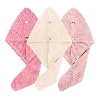 Set da donna composto da asciugamano e cuffia in microfibra ad asciugatura rapida per asciugare i capelli, asciugamano assorbente per la doccia.