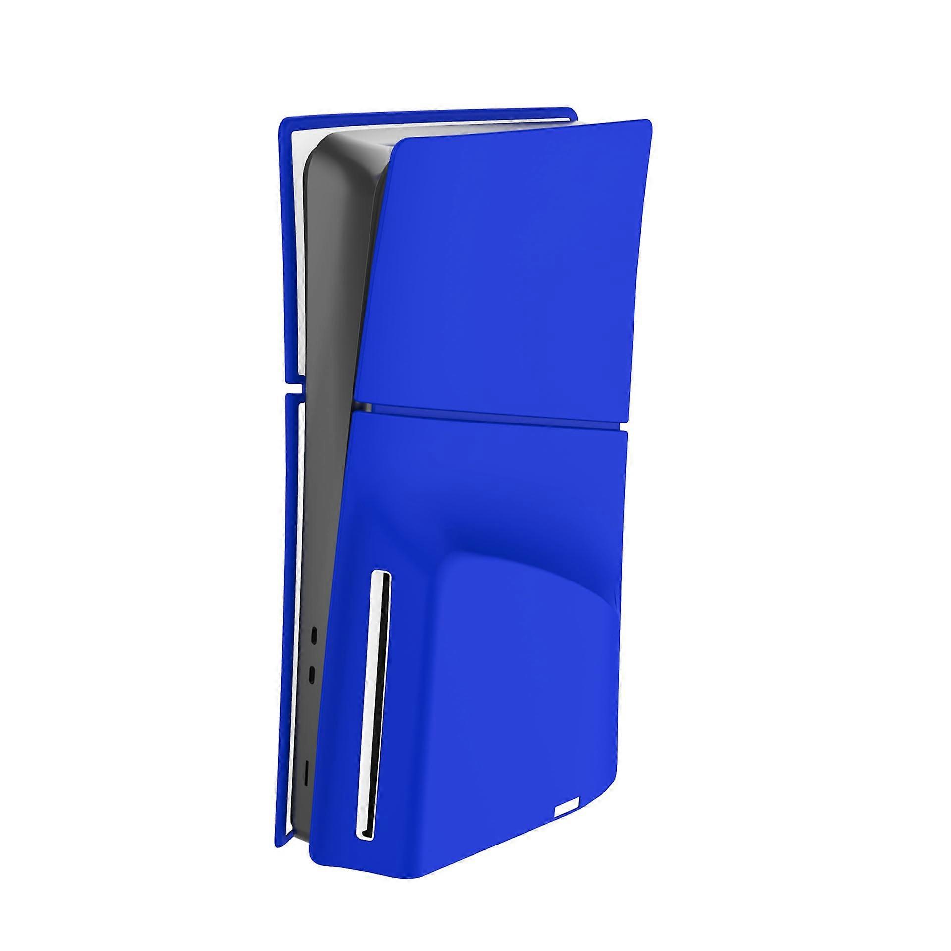 Cover For Slim Gaming Console, Silicone Shell, Replacement Faceplate, Blue Protective Cover For Optical Drive Version