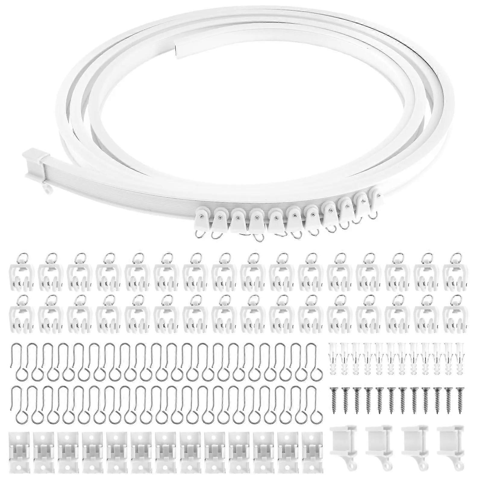 Flexible Bendable Ceiling Curtain Track 13Ft for Room Divider Curved or Straight Easy Install