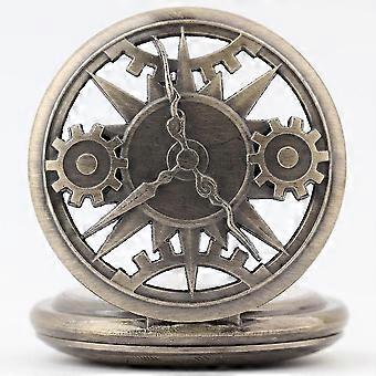 Nieuwe Steampunk nostalgische gear holle quartz horloge pocket ketting gift ketting zakhorloge