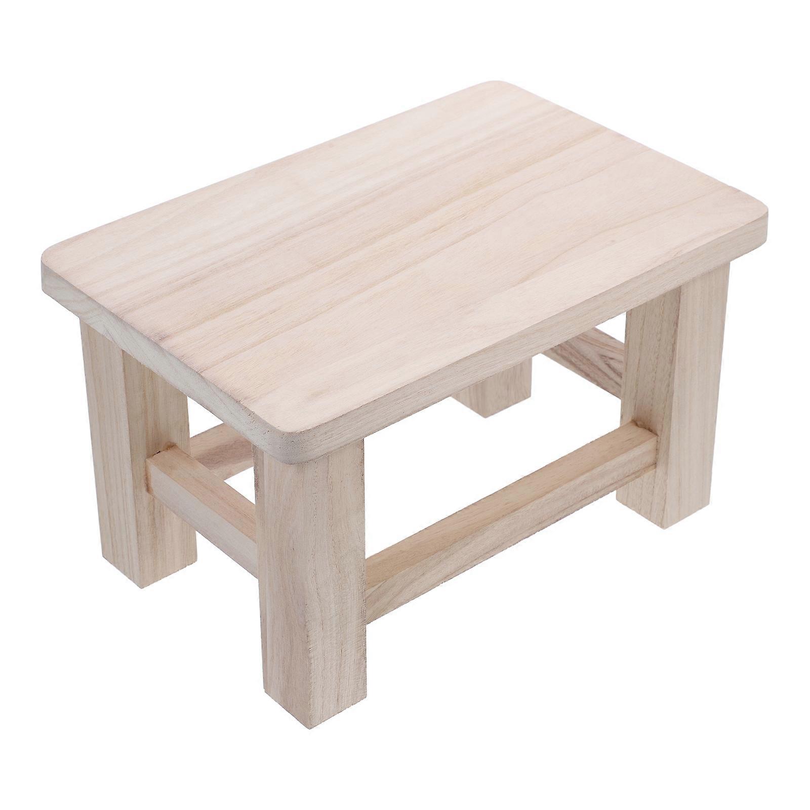 Change Shoe Stool Small Solid Wooden Stool for Home Use