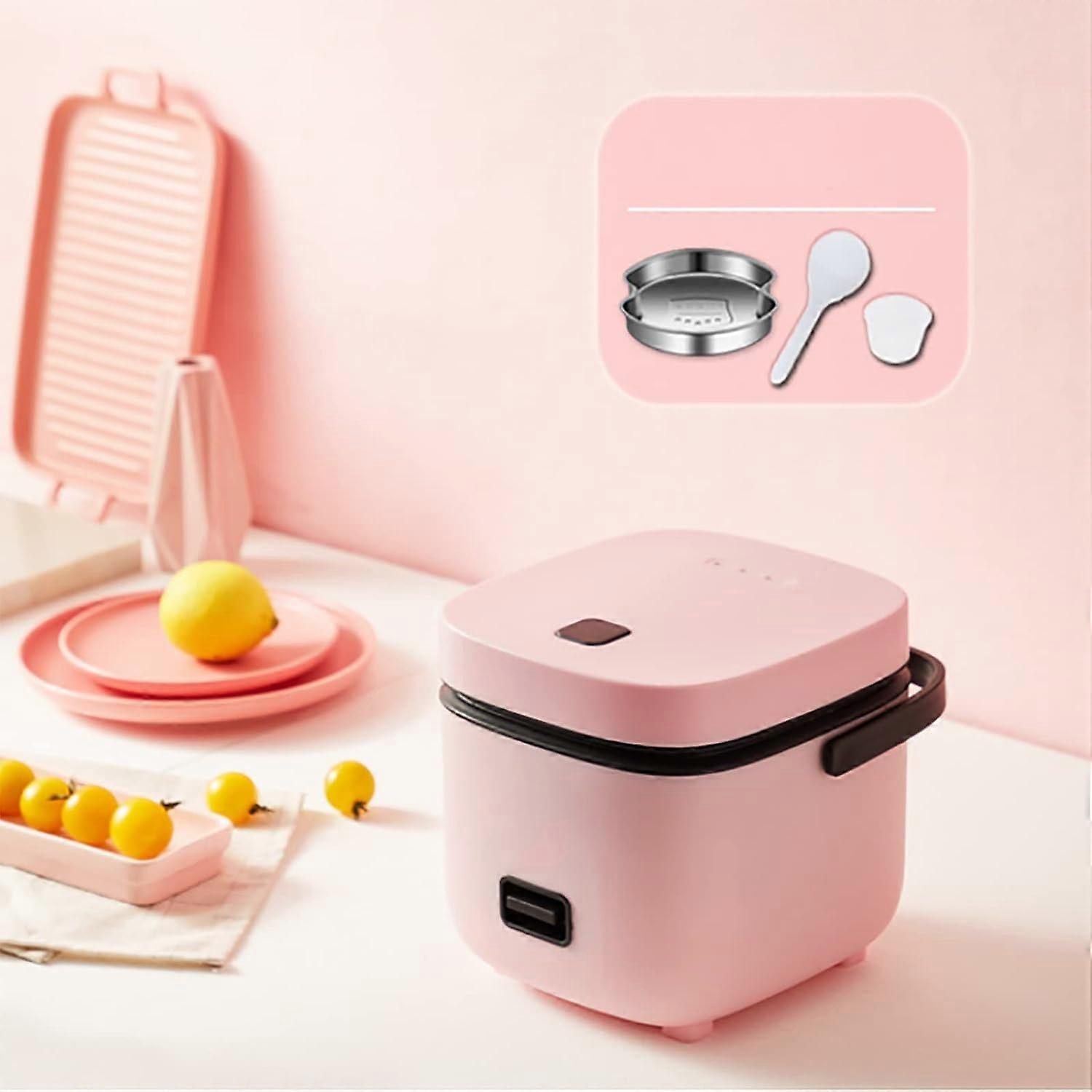 Mini Rice Cooker 1.2L for 12 Persons with OneTouch Operation and Keep Warm Function, Pink