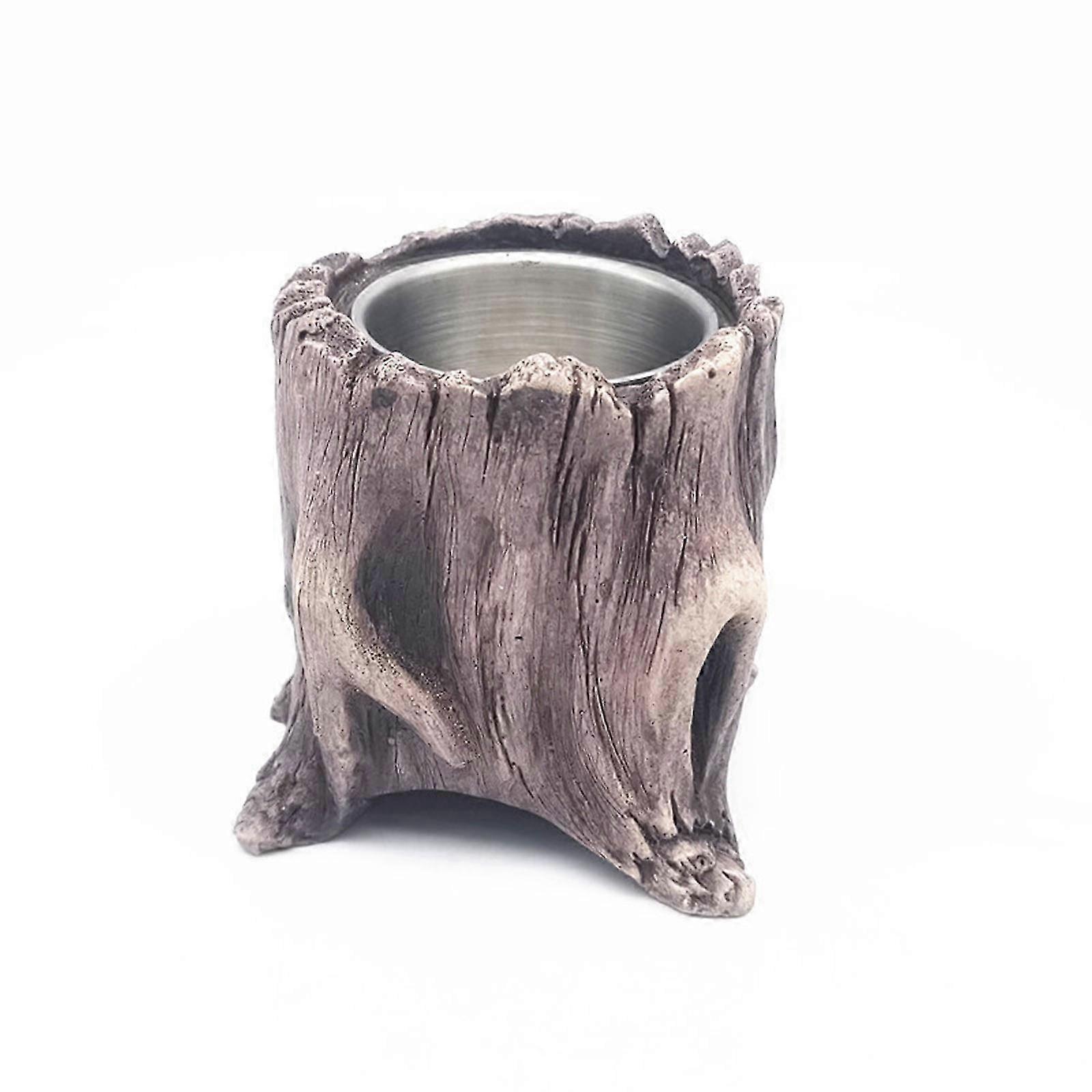 Brown Bioethanol Table Firepit for Garden Decor and Balcony Heating 25-26