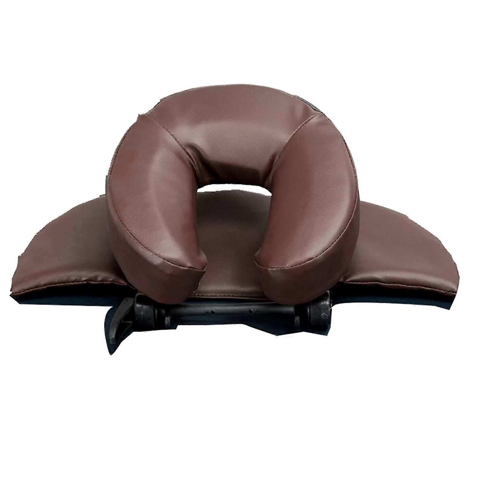 Adjustable Massage Table Face Cradle Cushion with Memory Foam Headrest and Easy Clean PU Cover