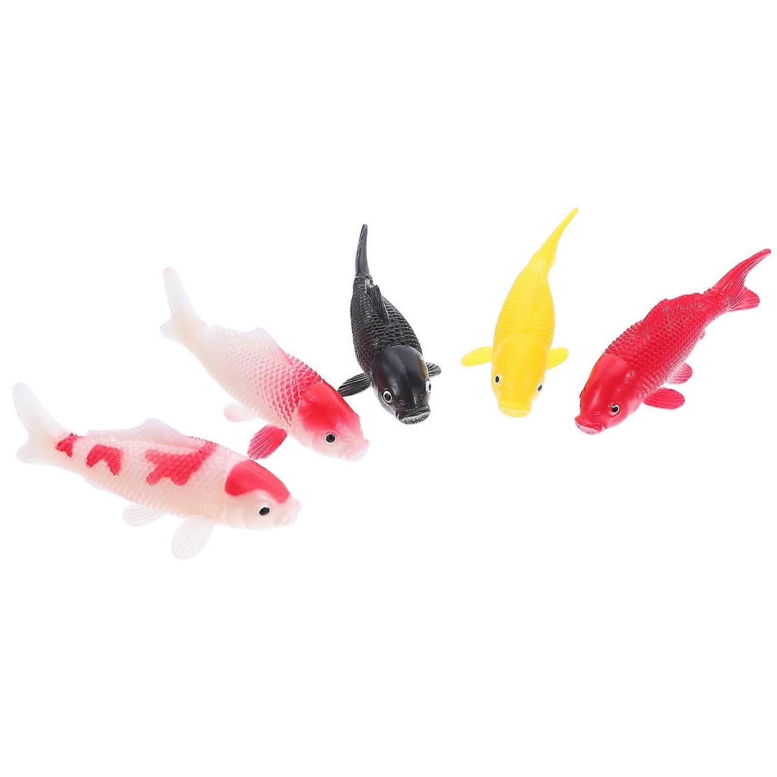 Artificial Koi Fish Floating Fish Figurines for Aquarium Decor 5Pcs