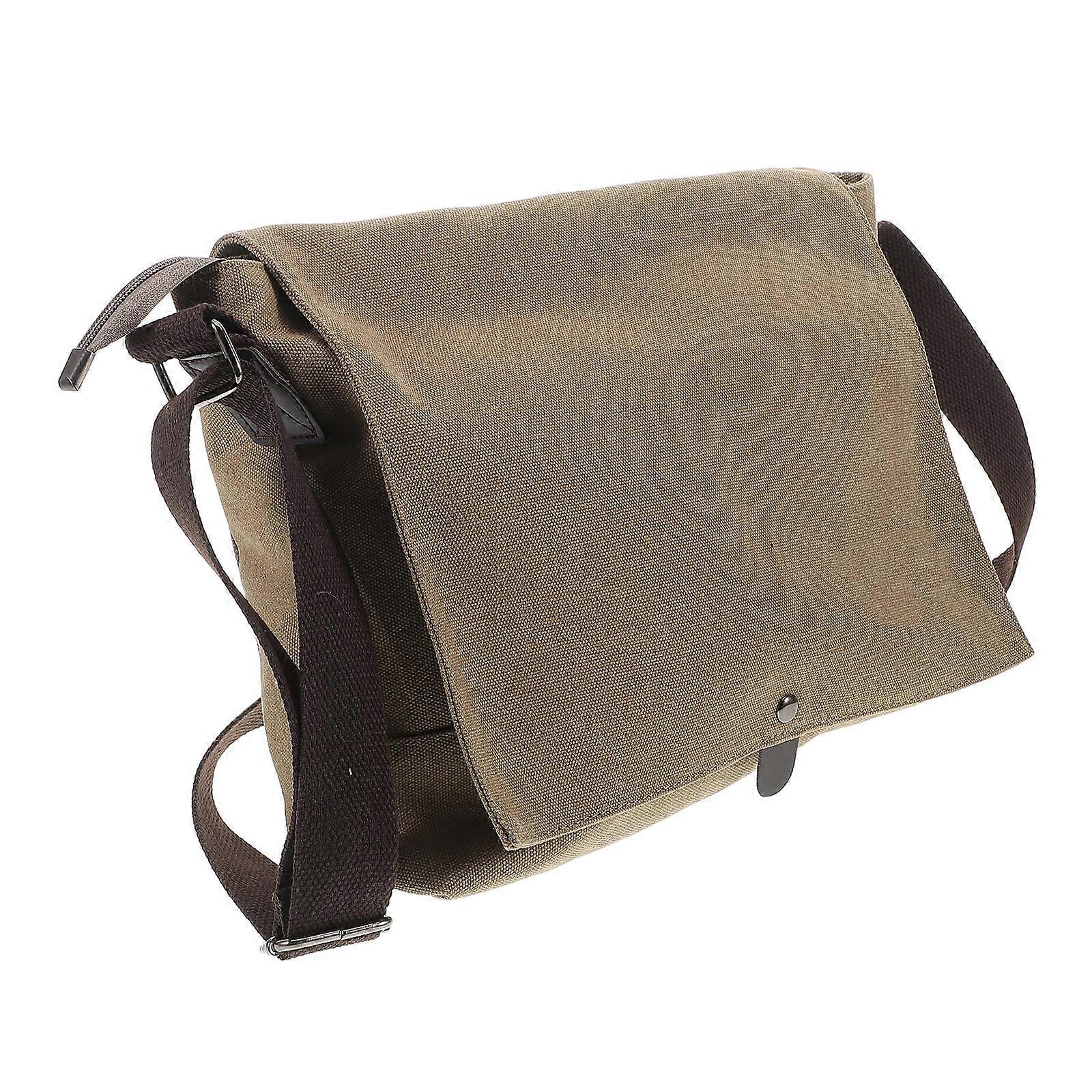Canvas Crossbody Shoulder Bag for Men with Lightweight Polyester