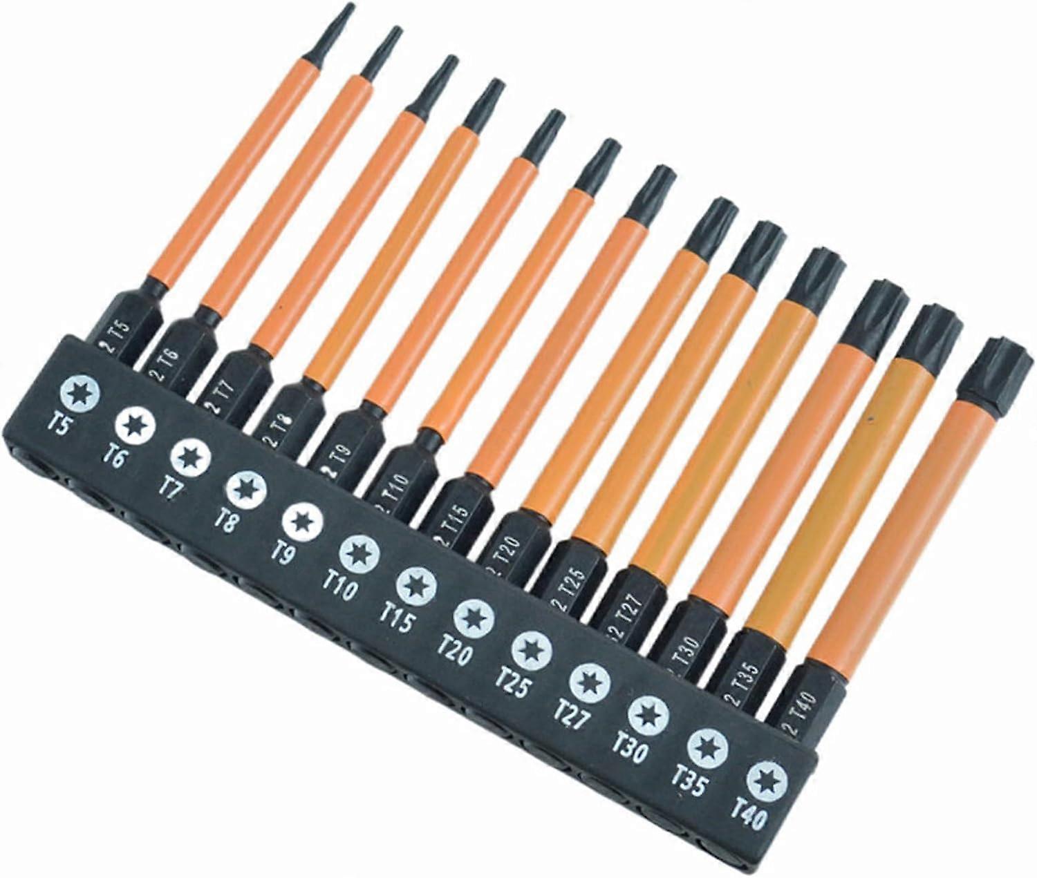 13pcs Impact Hex Drill Bit Set, 100mm Steel Hex Allen Wrench Bits for Precise Screwdriving