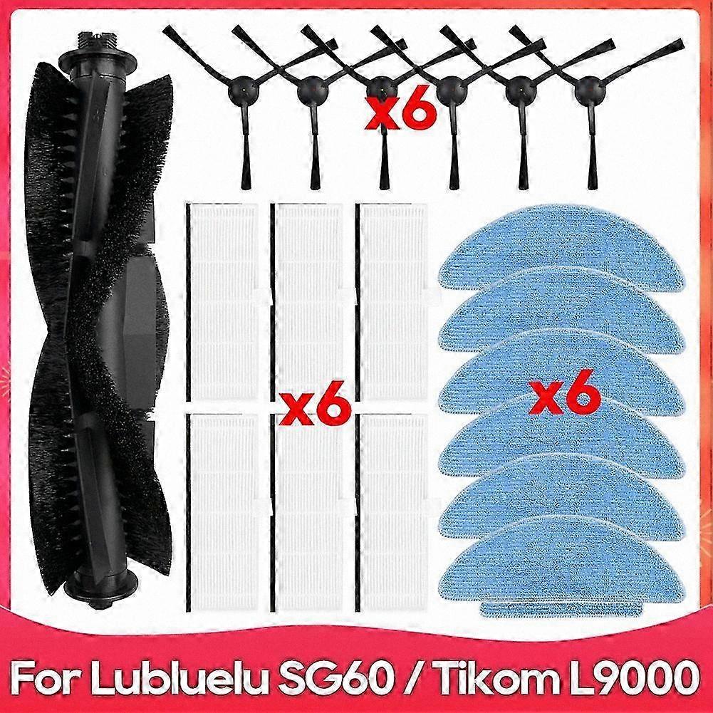 Replacement Side Brush and HEPA Filter with Mop Cloth for Select Robot Vacuum Cleaner Models