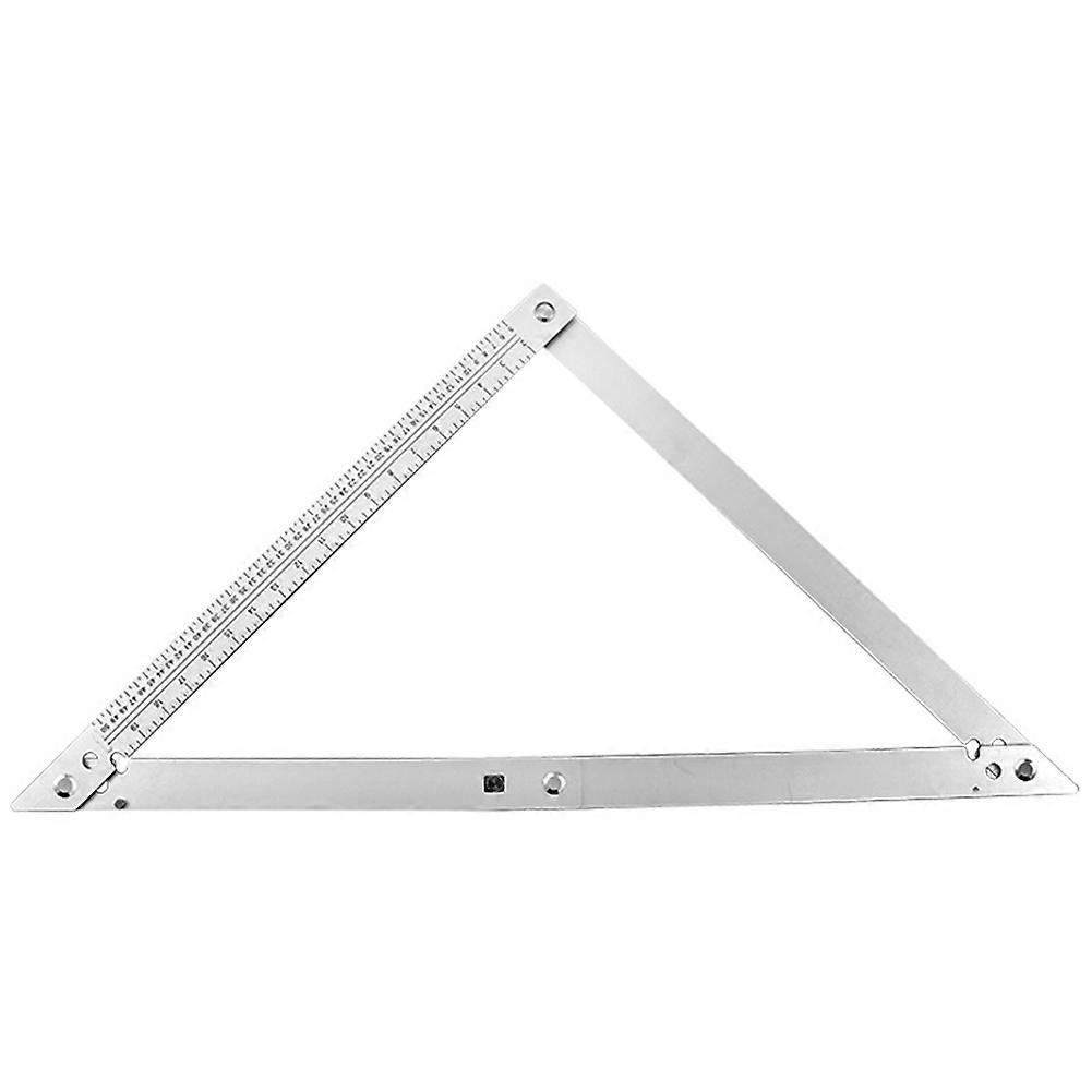 45 ° Folding Triangle Ruler Multifunctional Ruler Aluminium Alloy Large Triangular Ruler Woodworking Drawing Tool