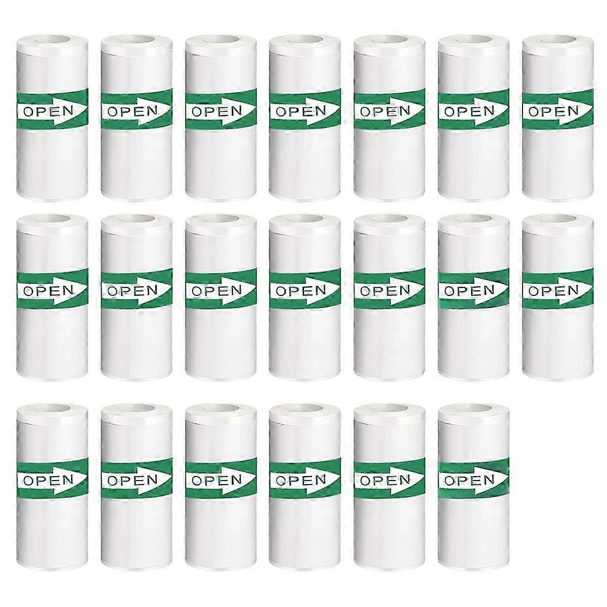 20PCS Mini Printer Paper, Self-Adhesive, Black on White, 5.7 x 2.5cm