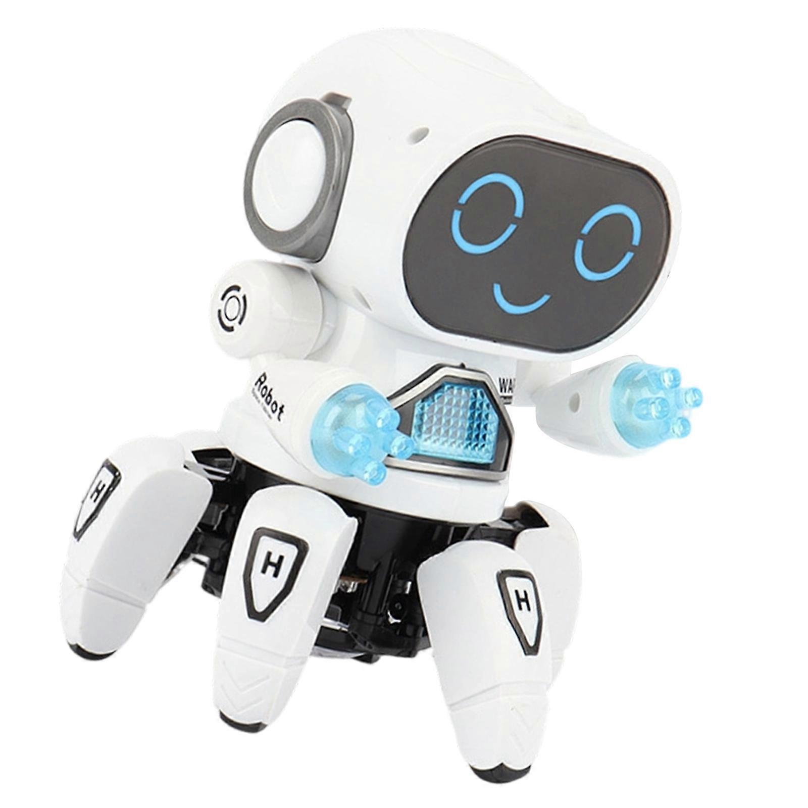 Creative Six Claws Electric Robot For Learning Programming Skills And Showcasing Talents In Robotics  White