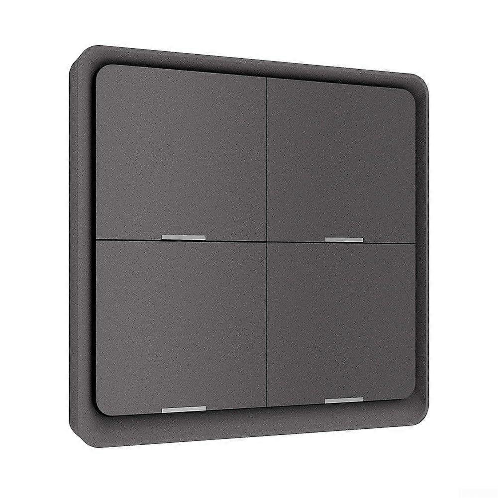 ZigBee Scene Switch 4 Gang Wireless Smart Home Wall Switch with App Control and MultiDevice Sync Grey