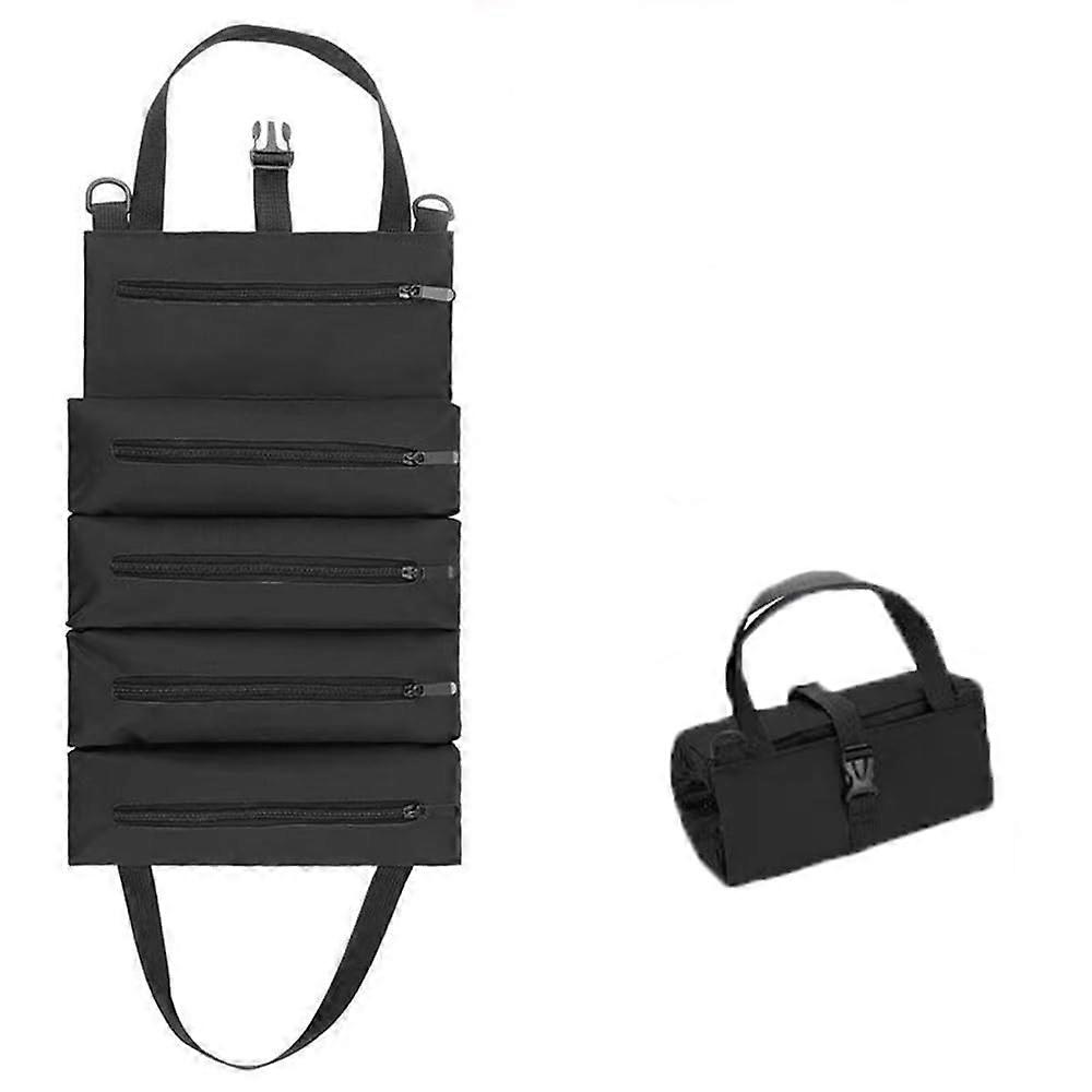 Tool Roll Bag for Skoda Octavia 1st4th Gen, Durable Canvas Car Tool Storage with Multi Pockets