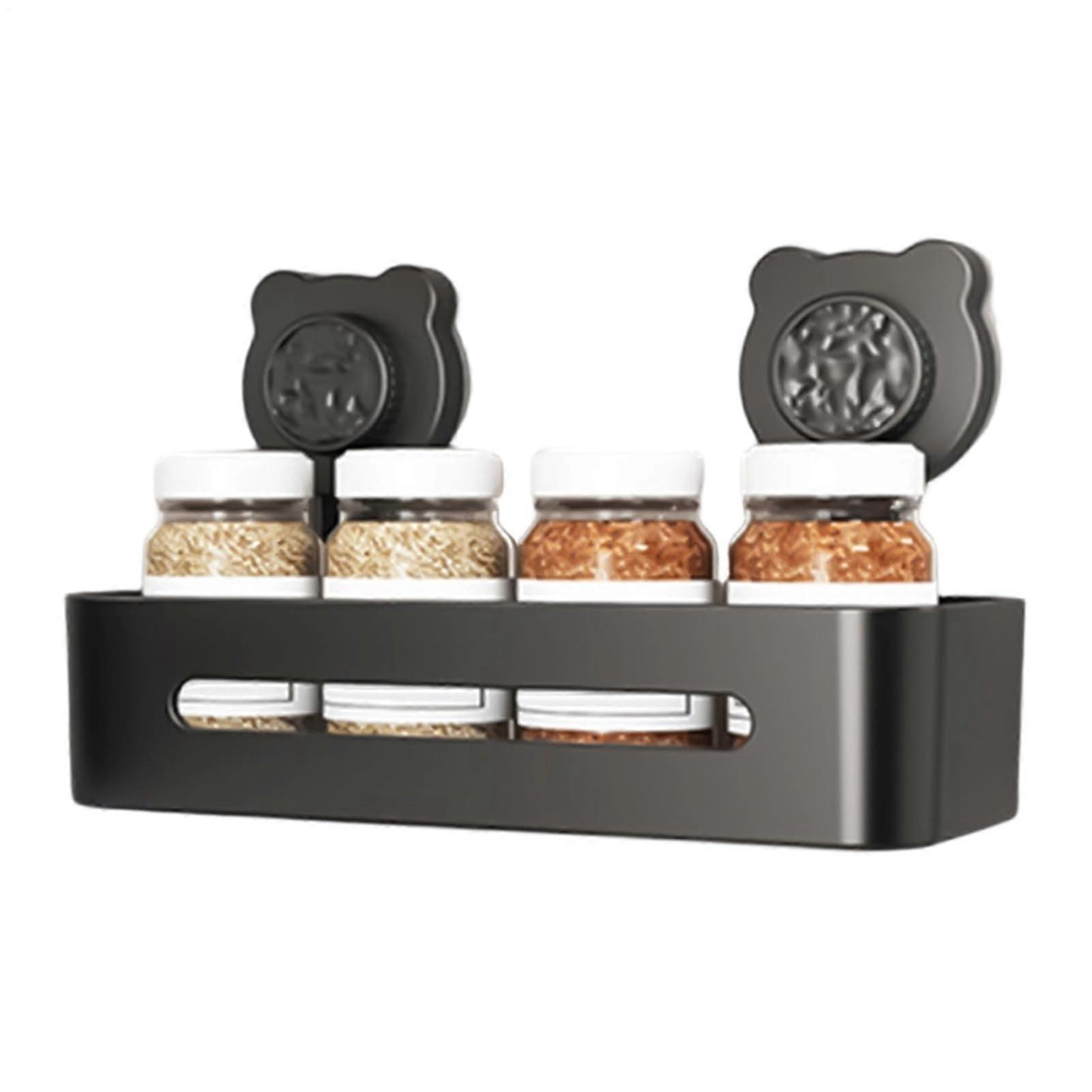 Suction Cup Shower Shelf No Drill Bathroom Organizer Wall Mount SpaceSaving Storage Rack